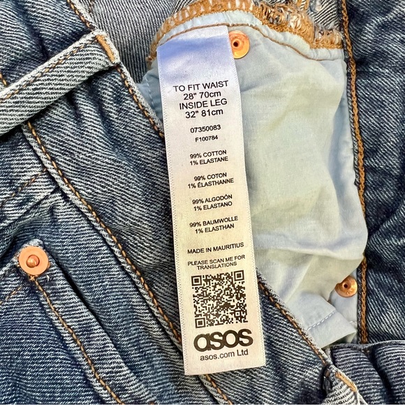 ASOS Farleigh High Rise Straight Leg Slim Mom Denim Jeans - Picture 11 of 14